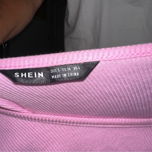SHEIN Pink Ribbed Top - Picture 1 of 2